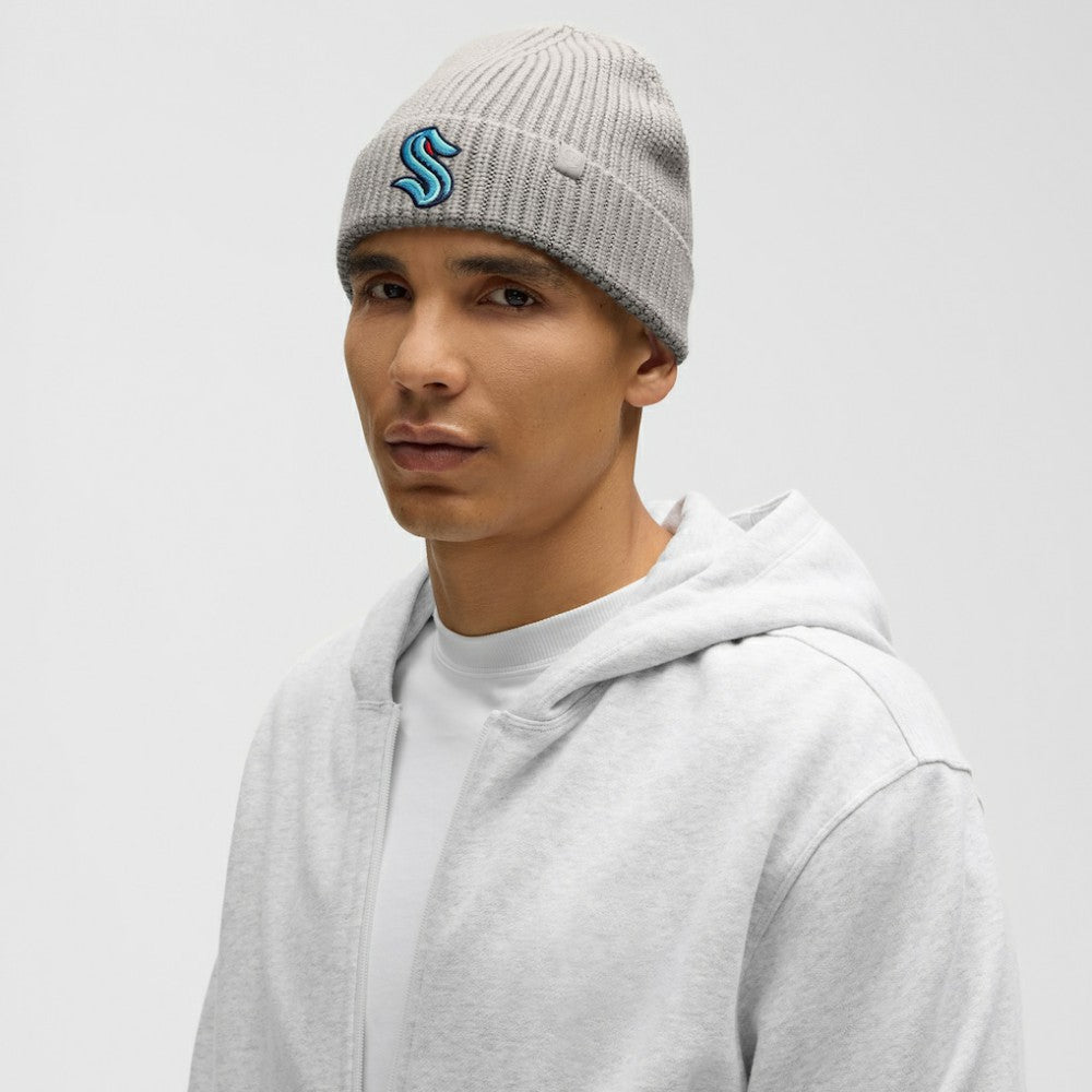 Seattle Kraken lululemon Unisex Close-Fit Wool-Blend Ribbed Beanie - Heathered Gull Grey | NHL sale
