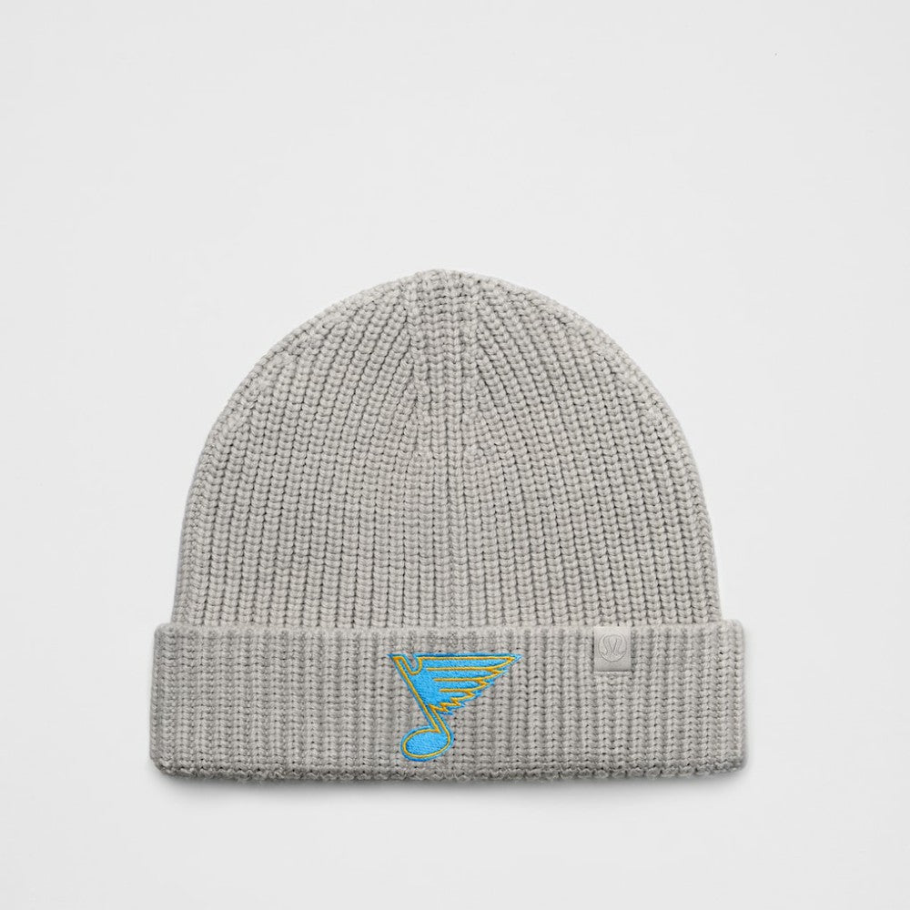 St. Louis Blues lululemon Unisex Close-Fit Wool-Blend Ribbed Beanie - Heathered Gull Grey | NHL sale