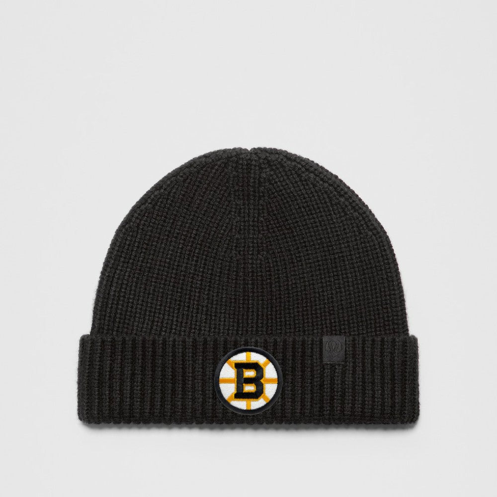 Boston Bruins lululemon Unisex Close-Fit Wool-Blend Ribbed Beanie - Black | NHL discount