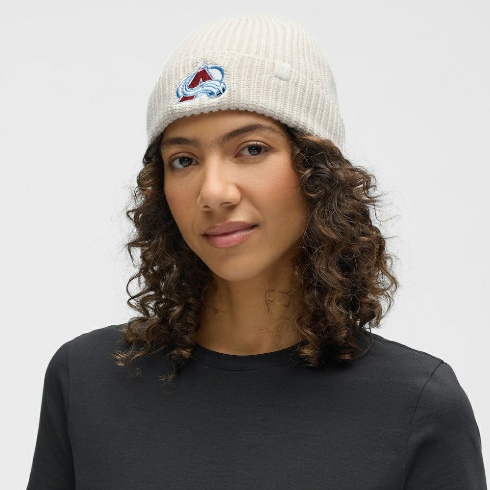 Colorado Avalanche lululemon Unisex Close-Fit Wool-Blend Ribbed Beanie - Heathered Bone | NHL discount