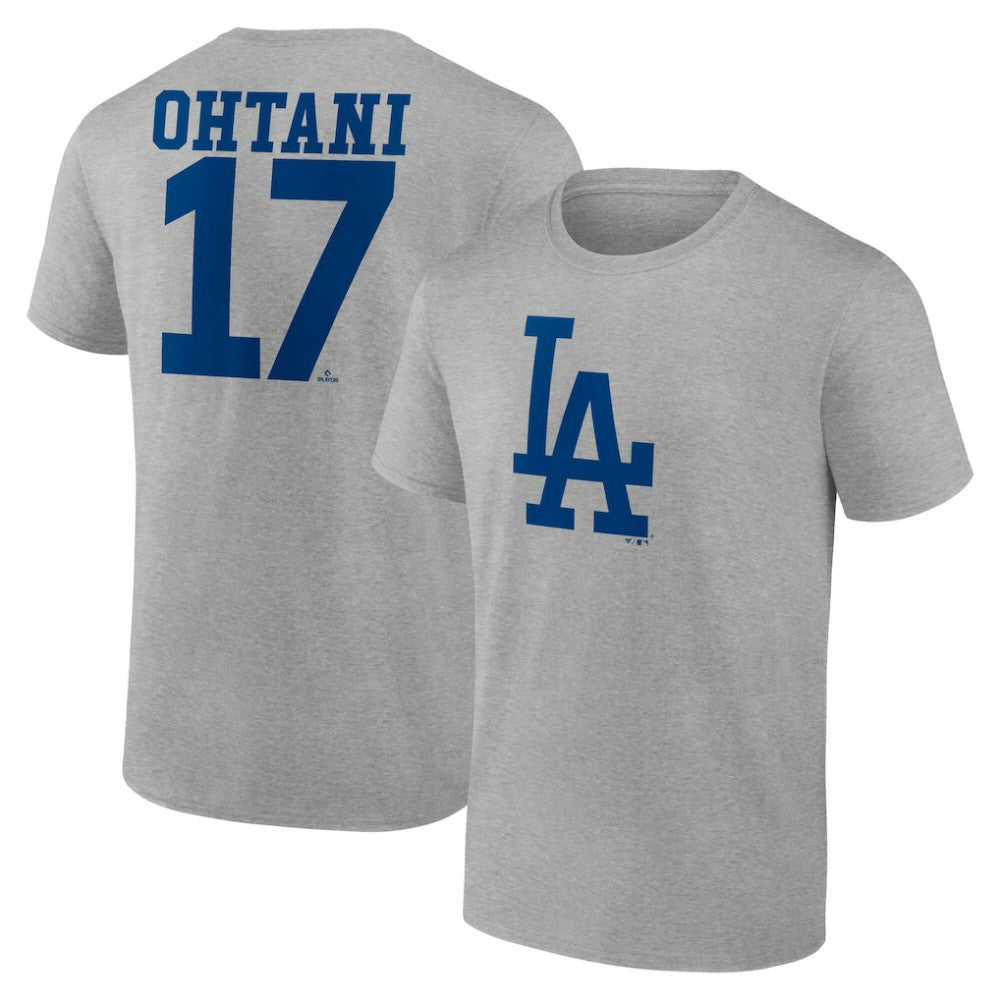 Shohei Ohtani Los Angeles Dodgers Player Name & Number T-Shirt for sale