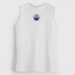 Edmonton Oilers lululemon Women's All Yours Organic Cotton Tank Top - White | NHL Clearance