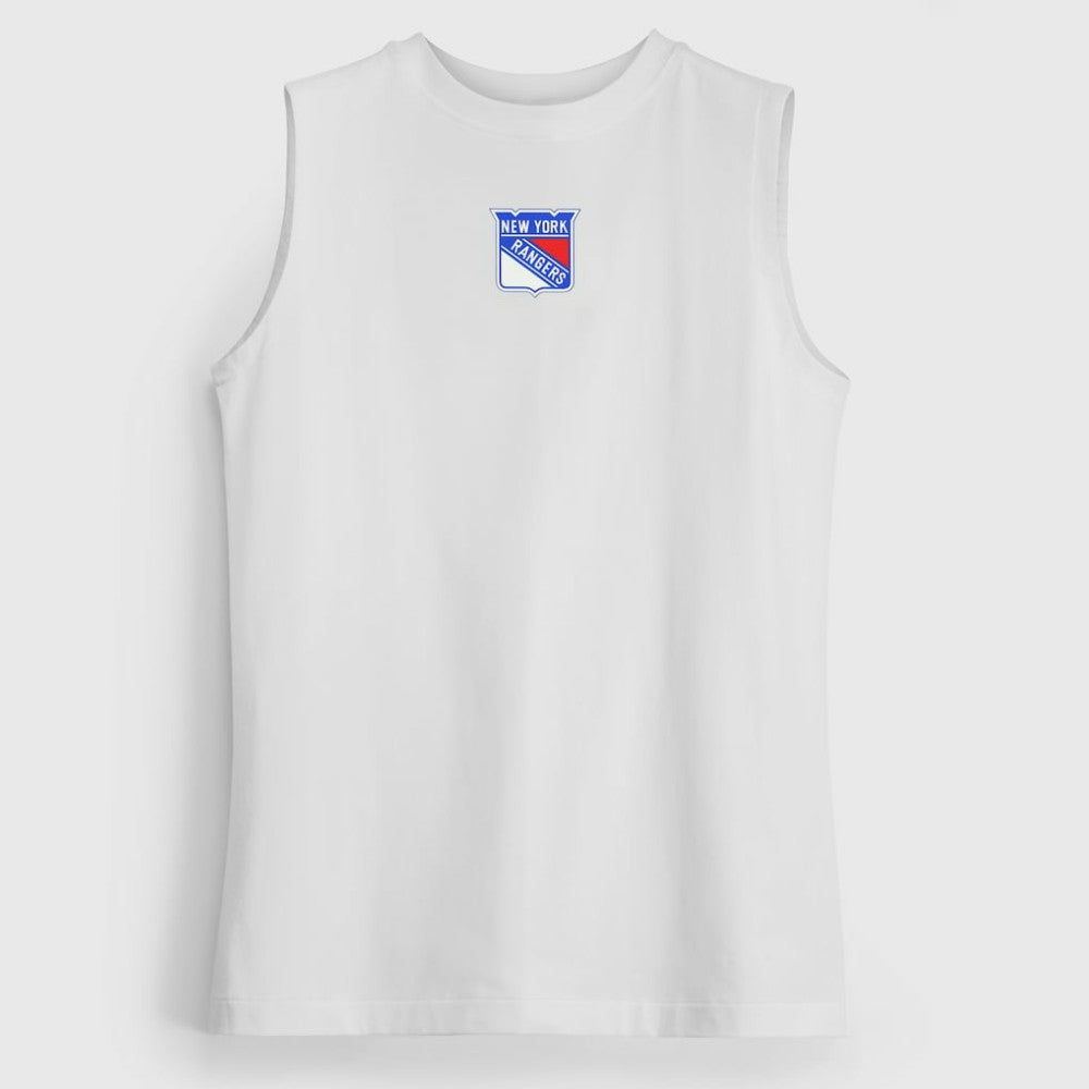 New York Rangers lululemon Women's All Yours Organic Cotton Tank Top - White | NHL Clearance