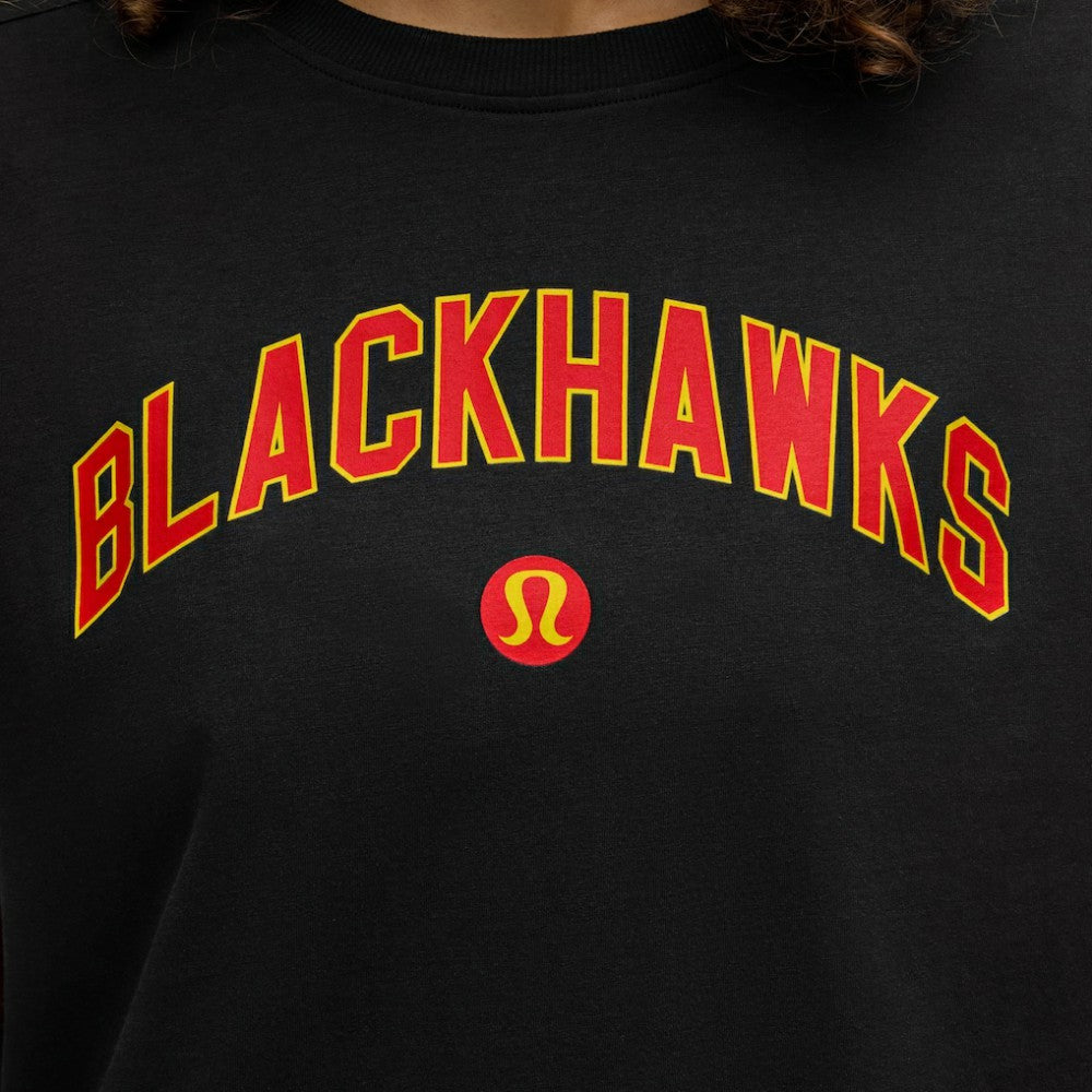 Chicago Blackhawks lululemon Women's All Yours Organic Cotton T-Shirt - Black | NHL near me