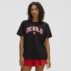New Jersey Devils lululemon Women's All Yours Organic Cotton T-Shirt - Black | NHL Lifestyle