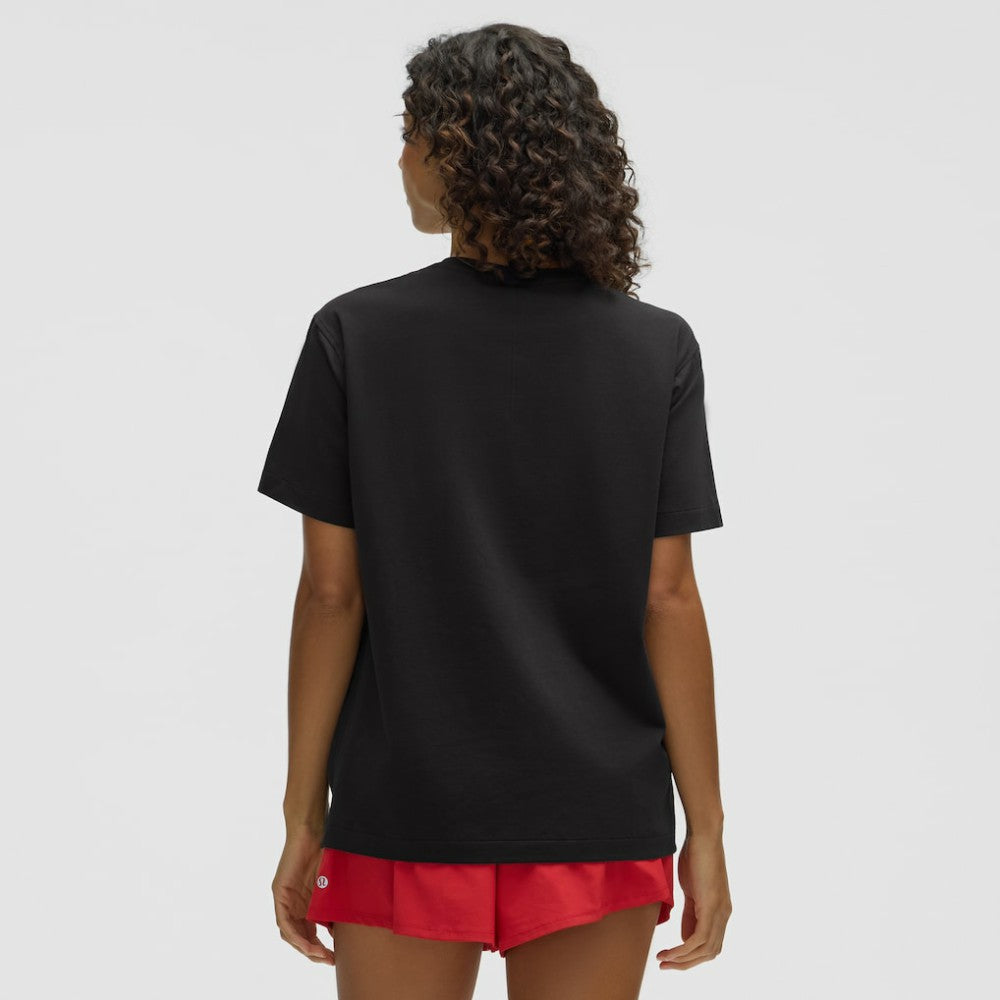New Jersey Devils lululemon Women's All Yours Organic Cotton T-Shirt - Black | NHL Lifestyle