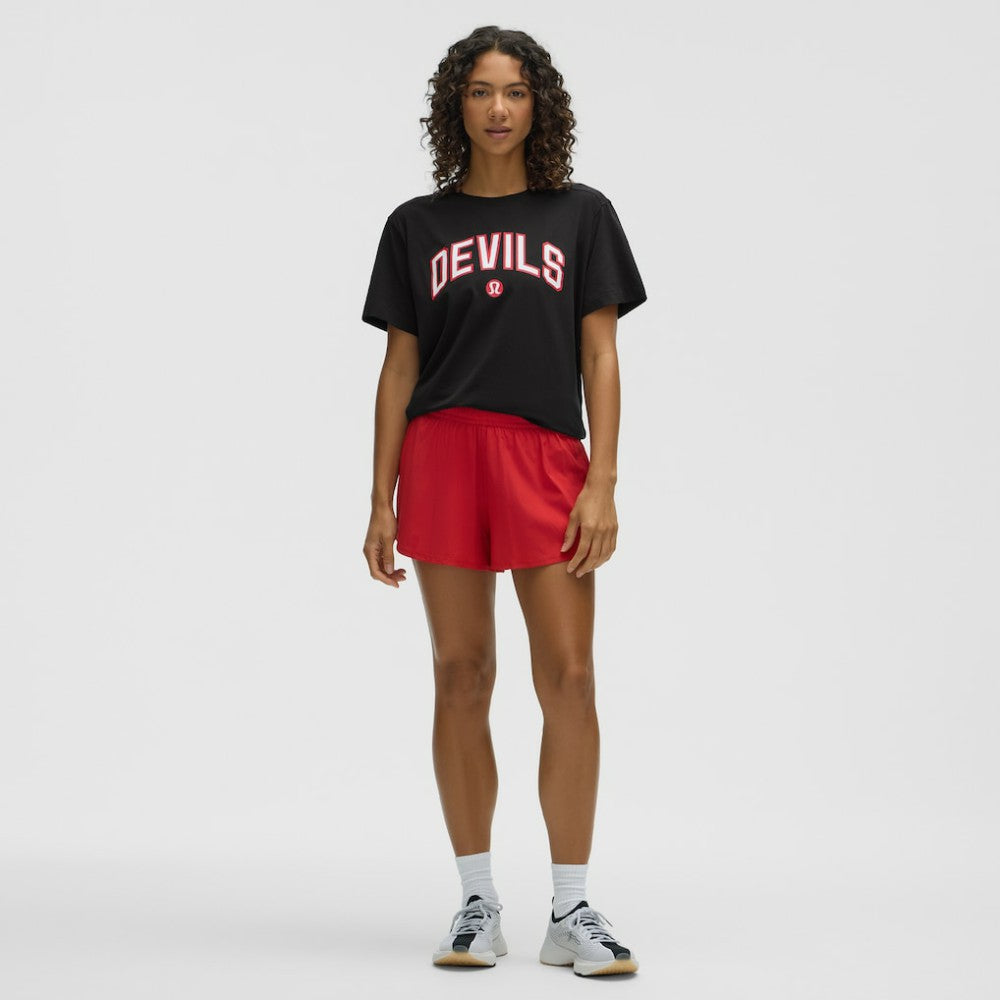 New Jersey Devils lululemon Women's All Yours Organic Cotton T-Shirt - Black | NHL Lifestyle