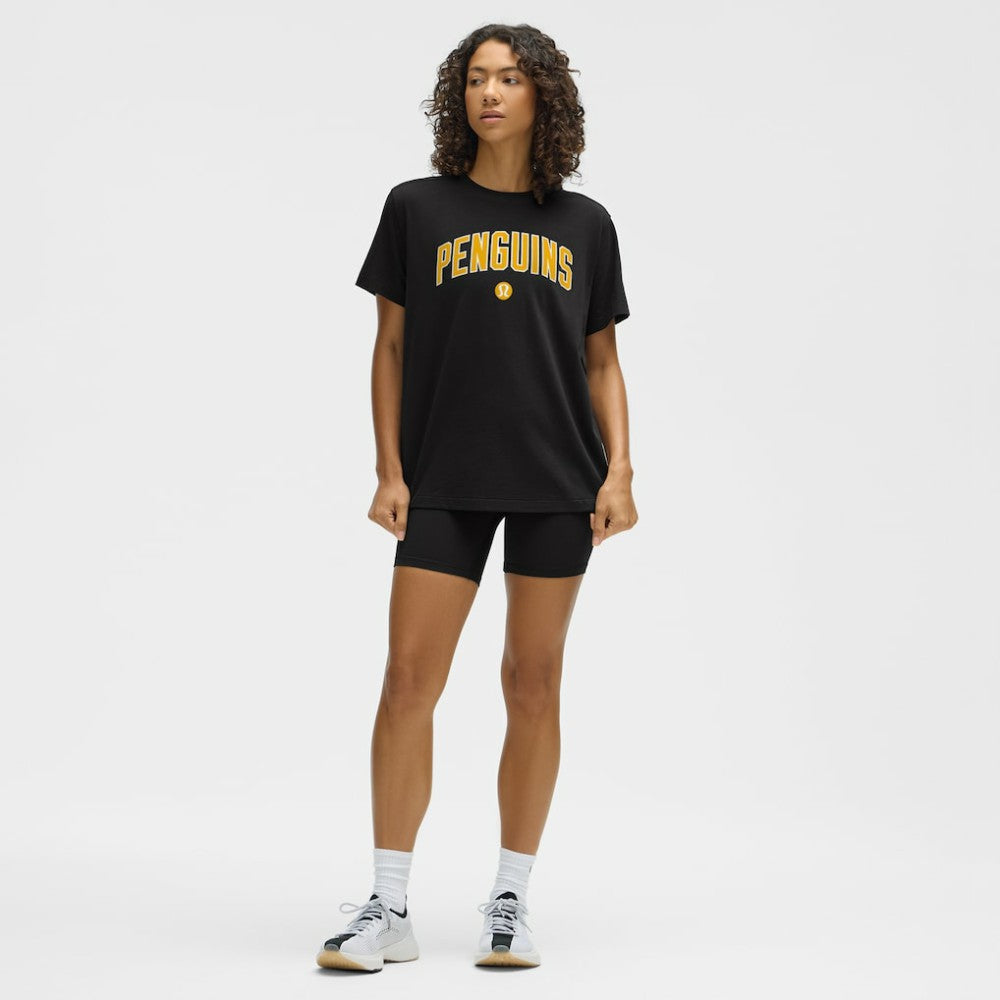Pittsburgh Penguins lululemon Women's All Yours Organic Cotton T-Shirt - Black | NHL Lifestyle
