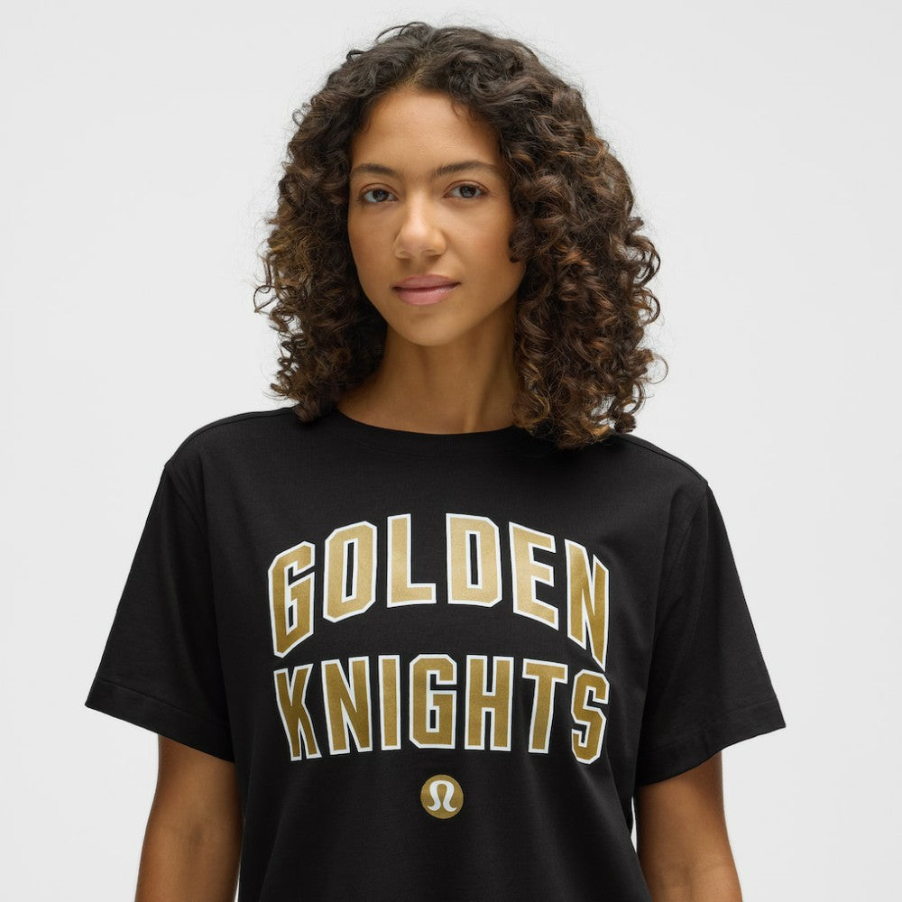 Vegas Golden Knights lululemon Women's All Yours Organic Cotton T-Shirt - Black | NHL discount