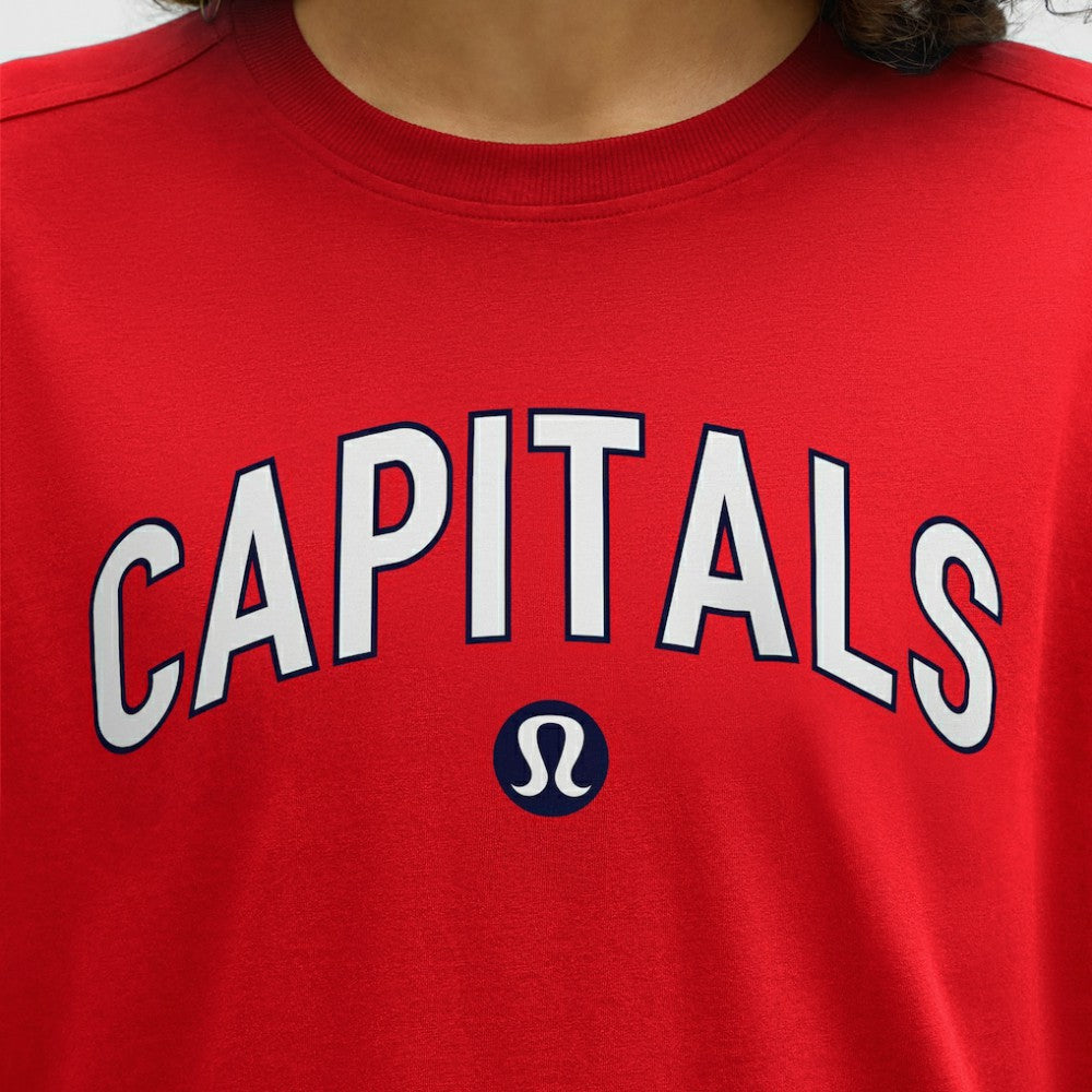 Washington Capitals lululemon Women's All Yours Organic Cotton T-Shirt - True Red | NHL discount