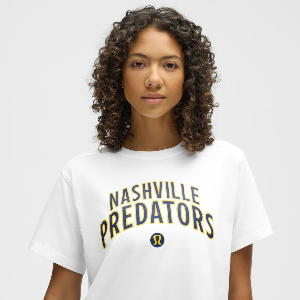 Nashville Predators lululemon Women's All Yours Organic Cotton T-Shirt - White | NHL discount