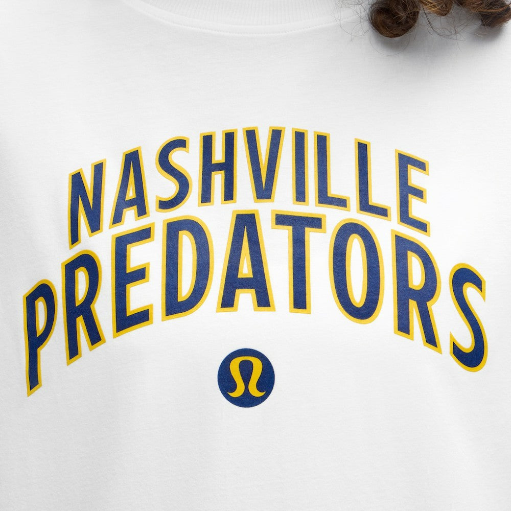 Nashville Predators lululemon Women's All Yours Organic Cotton T-Shirt - White | NHL discount