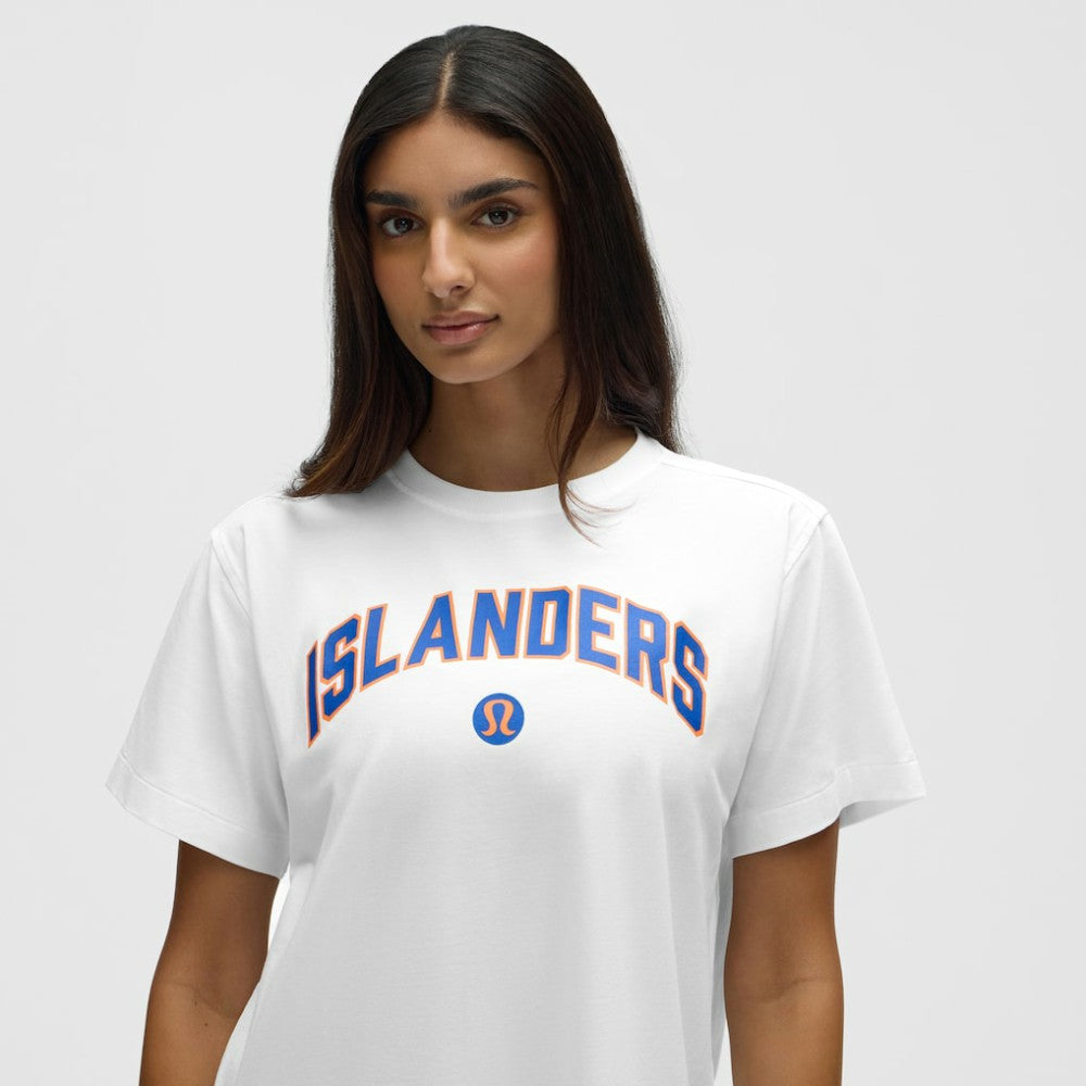 New York Islanders lululemon Women's All Yours Organic Cotton T-Shirt - White | NHL Clearance