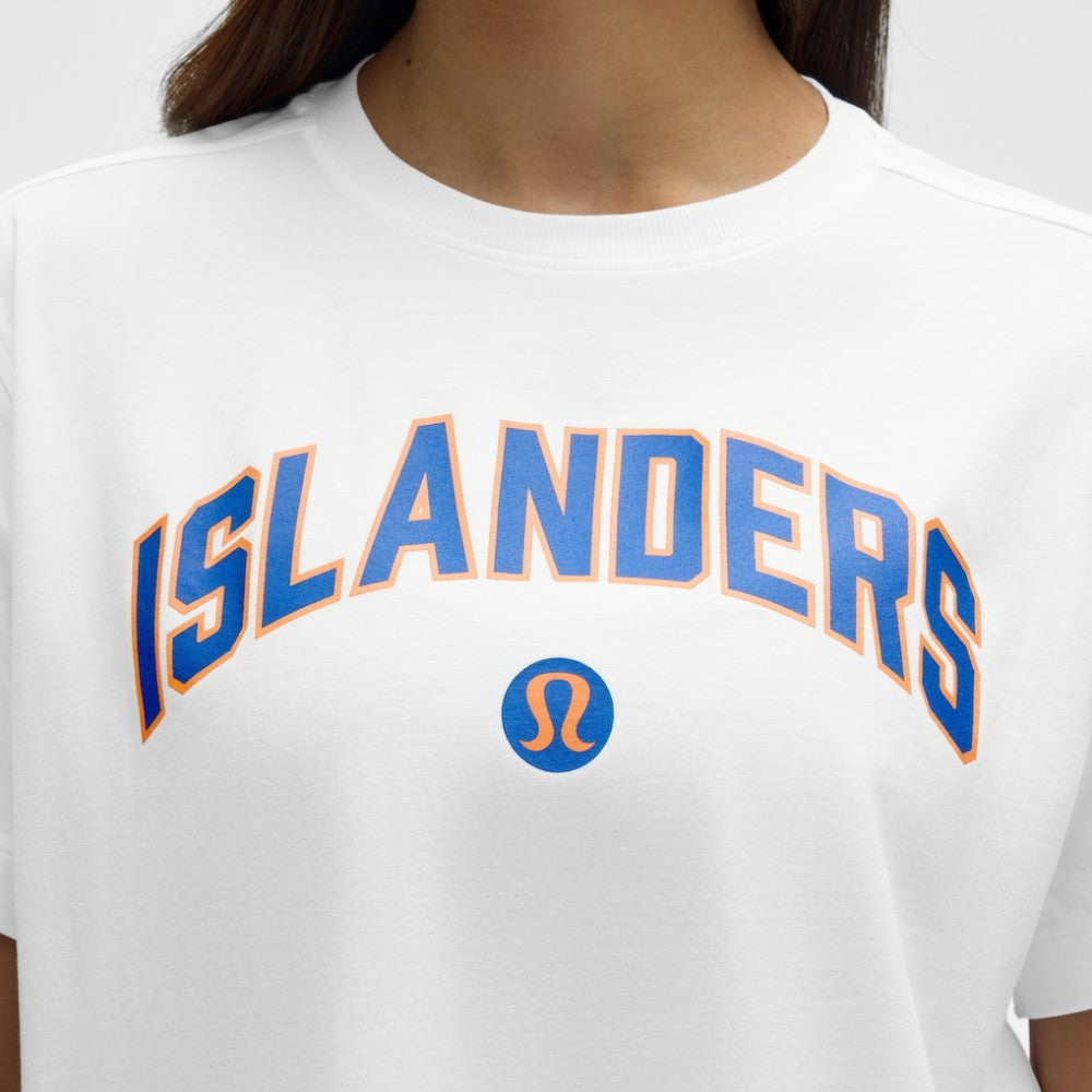 New York Islanders lululemon Women's All Yours Organic Cotton T-Shirt - White | NHL Clearance