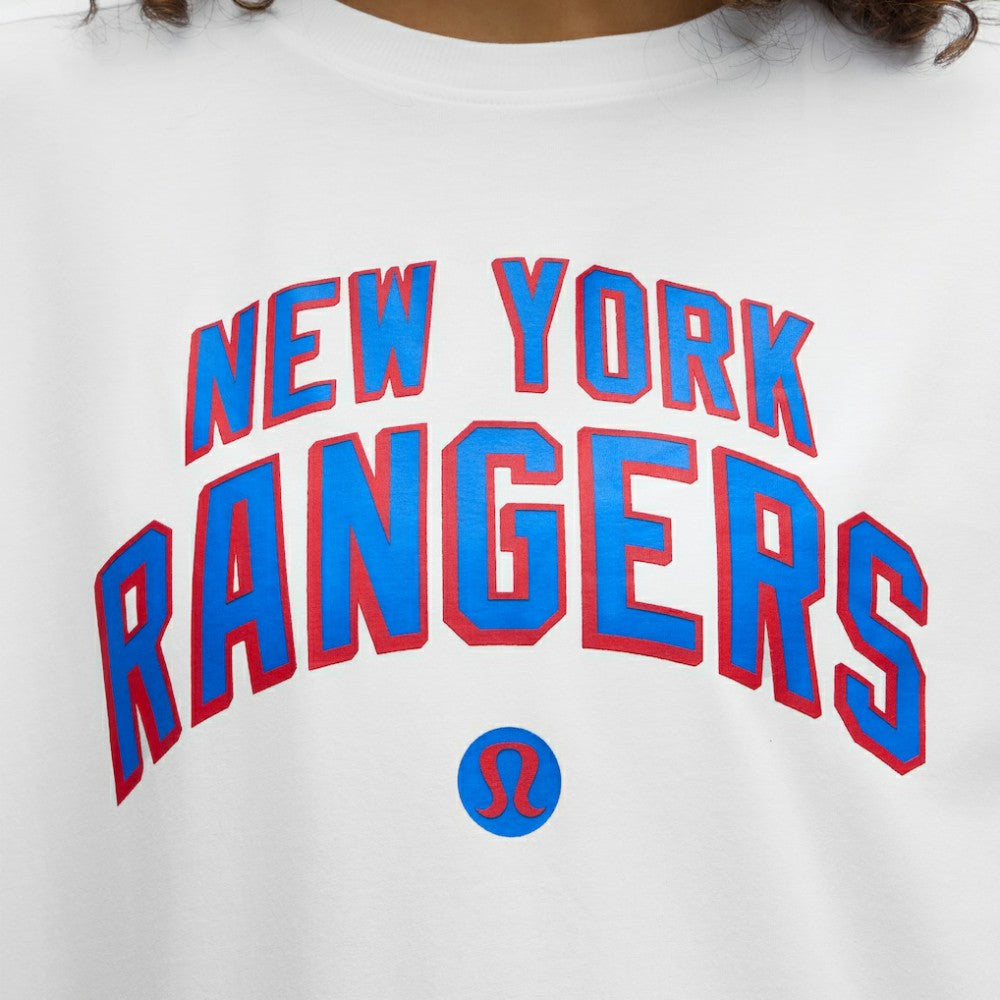 New York Rangers lululemon Women's All Yours Organic Cotton T-Shirt - White | NHL on sale