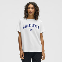 Toronto Maple Leafs lululemon Women's All Yours Organic Cotton T-Shirt - White | NHL Clearance