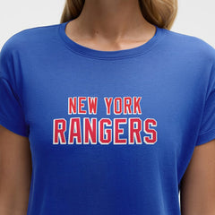 New York Rangers lululemon Women's Cates T-Shirt - Blue | NHL Lifestyle