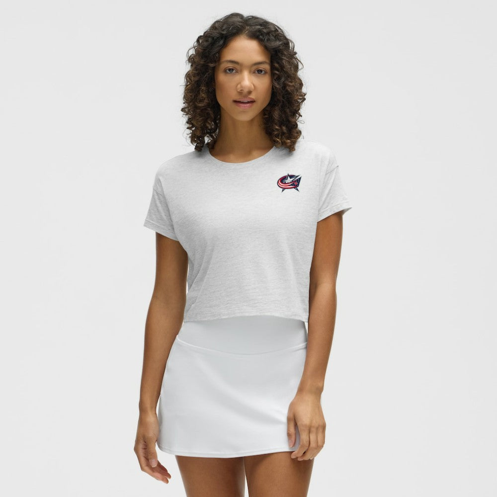 Columbus Blue Jackets lululemon Women's Cates T-Shirt - Heathered Core Ultra Light Grey | NHL Clearance