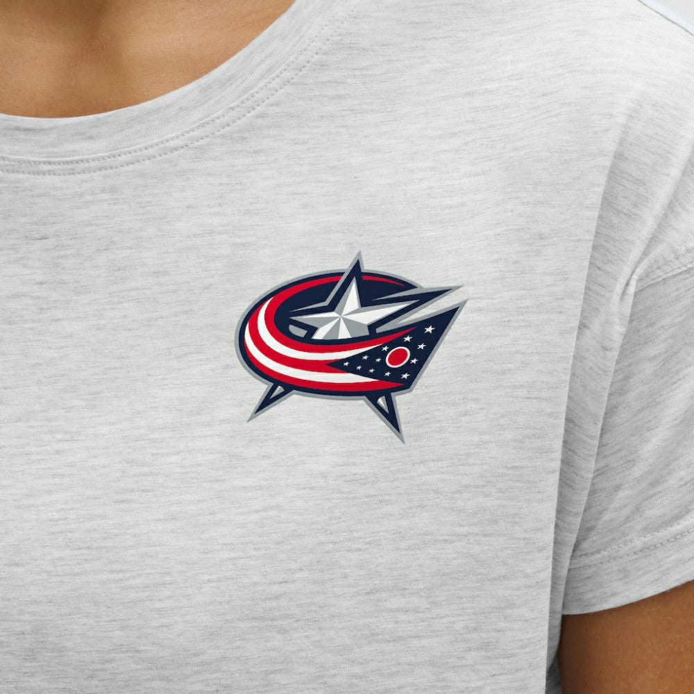 Columbus Blue Jackets lululemon Women's Cates T-Shirt - Heathered Core Ultra Light Grey | NHL Clearance