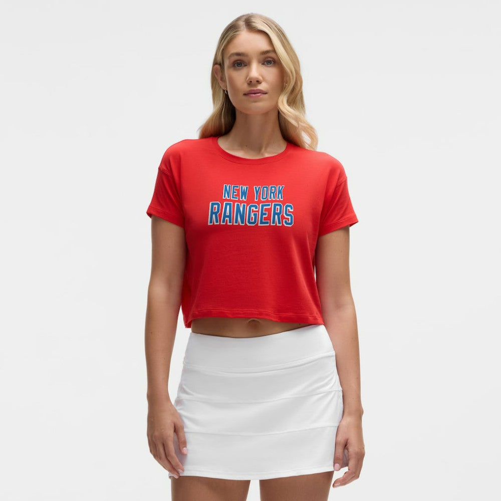 New York Rangers lululemon Women's Cates T-Shirt - True Red | NHL Lifestyle
