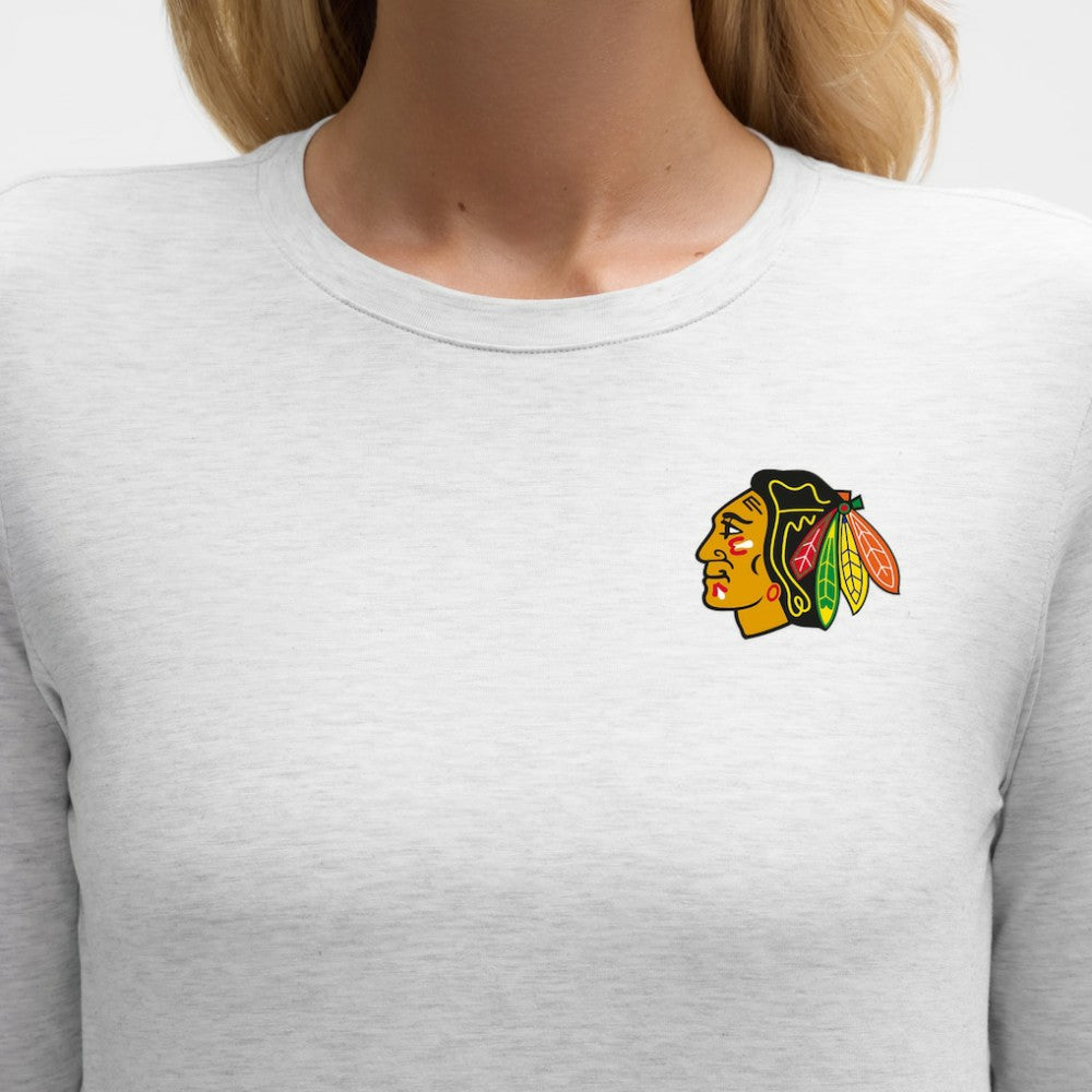 Chicago Blackhawks lululemon Women's Love Long Sleeve T-Shirt - Heathered Core Ultra Light Grey | NHL sale