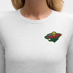 Minnesota Wild lululemon Women's Love Long Sleeve T-Shirt - Heathered Core Ultra Light Grey | NHL Lifestyle
