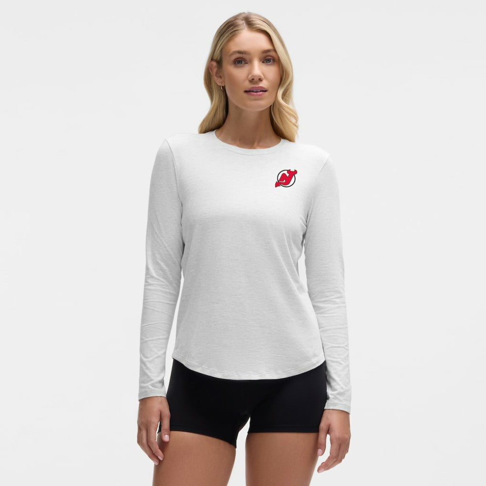 New Jersey Devils lululemon Women's Love Long Sleeve T-Shirt - Heathered Core Ultra Light Grey | NHL Clearance