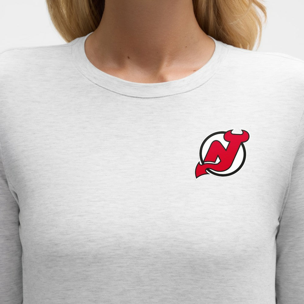 New Jersey Devils lululemon Women's Love Long Sleeve T-Shirt - Heathered Core Ultra Light Grey | NHL Clearance
