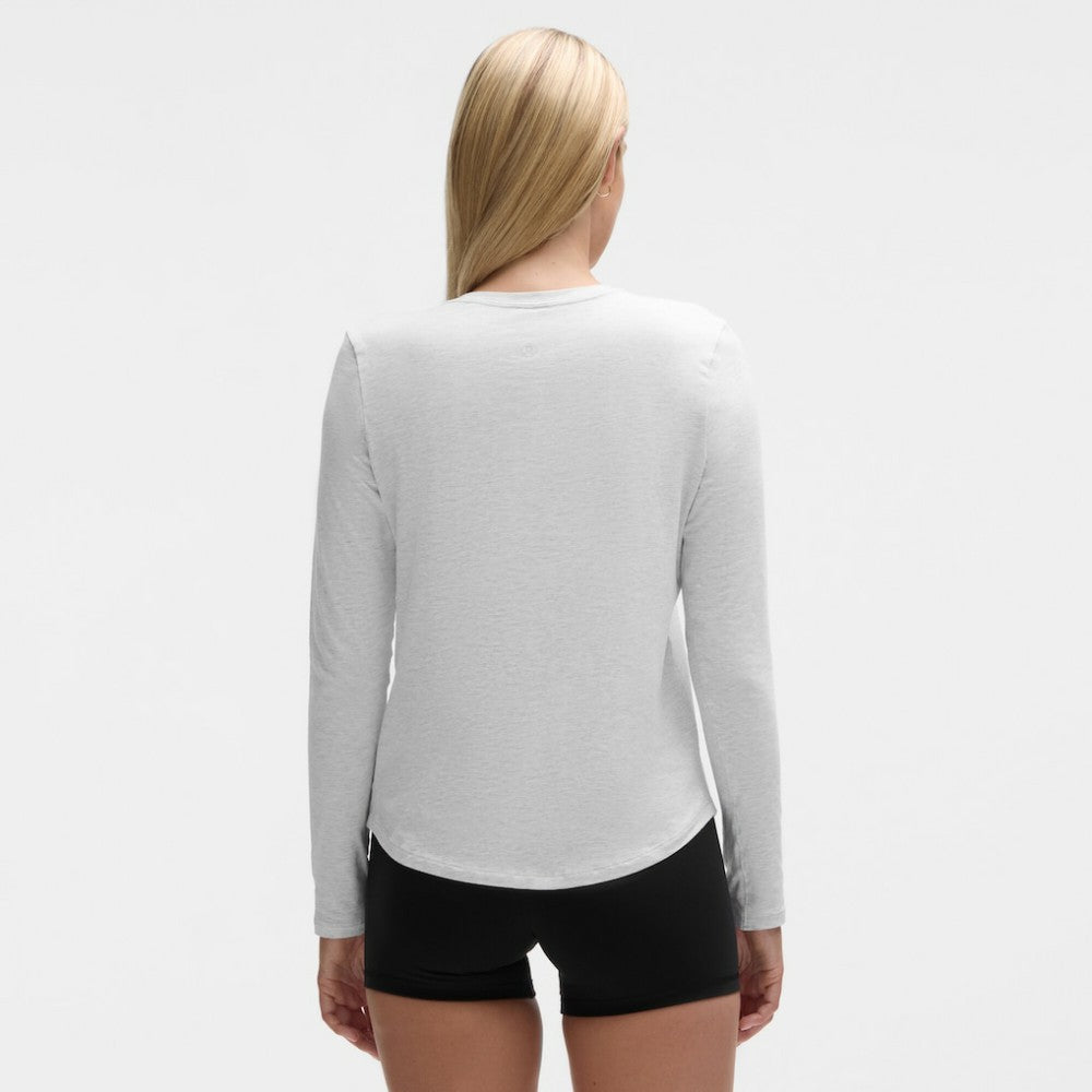 Seattle Kraken lululemon Women's Love Long Sleeve T-Shirt - Heathered Core Ultra Light Grey | NHL sale