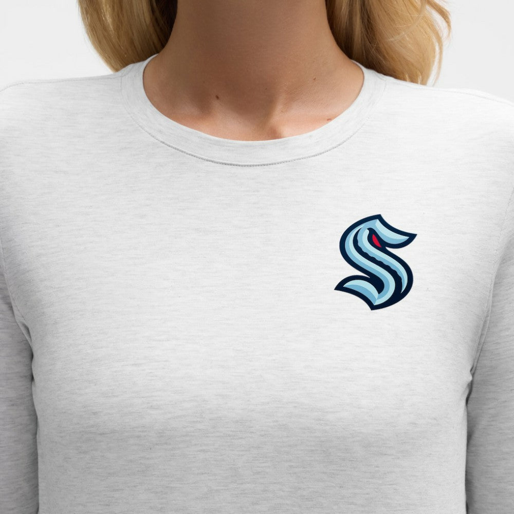 Seattle Kraken lululemon Women's Love Long Sleeve T-Shirt - Heathered Core Ultra Light Grey | NHL sale