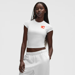 Calgary Flames lululemon Women's Baby T-Shirt - White | NHL sale