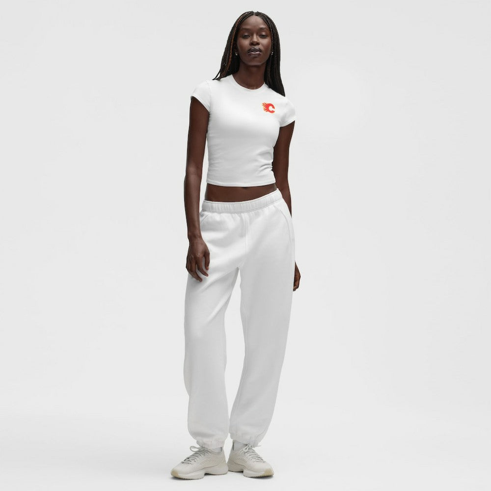 Calgary Flames lululemon Women's Baby T-Shirt - White | NHL sale