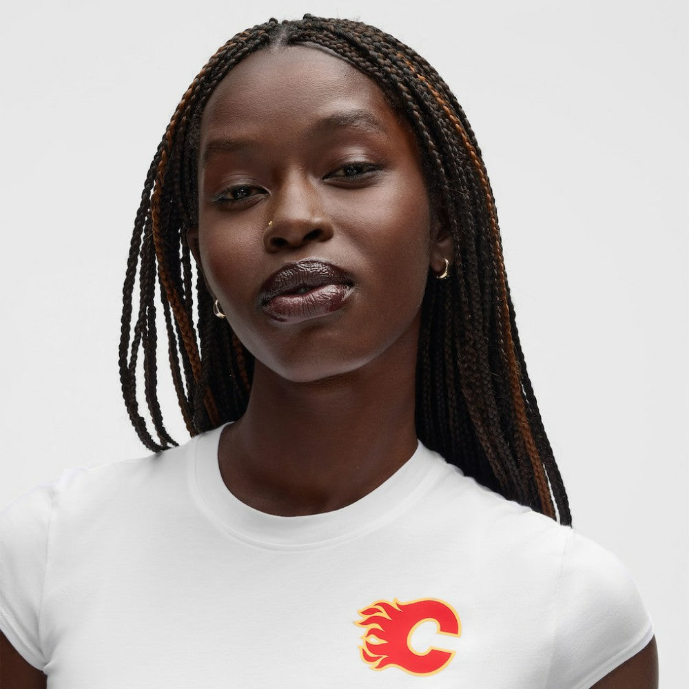 Calgary Flames lululemon Women's Baby T-Shirt - White | NHL sale