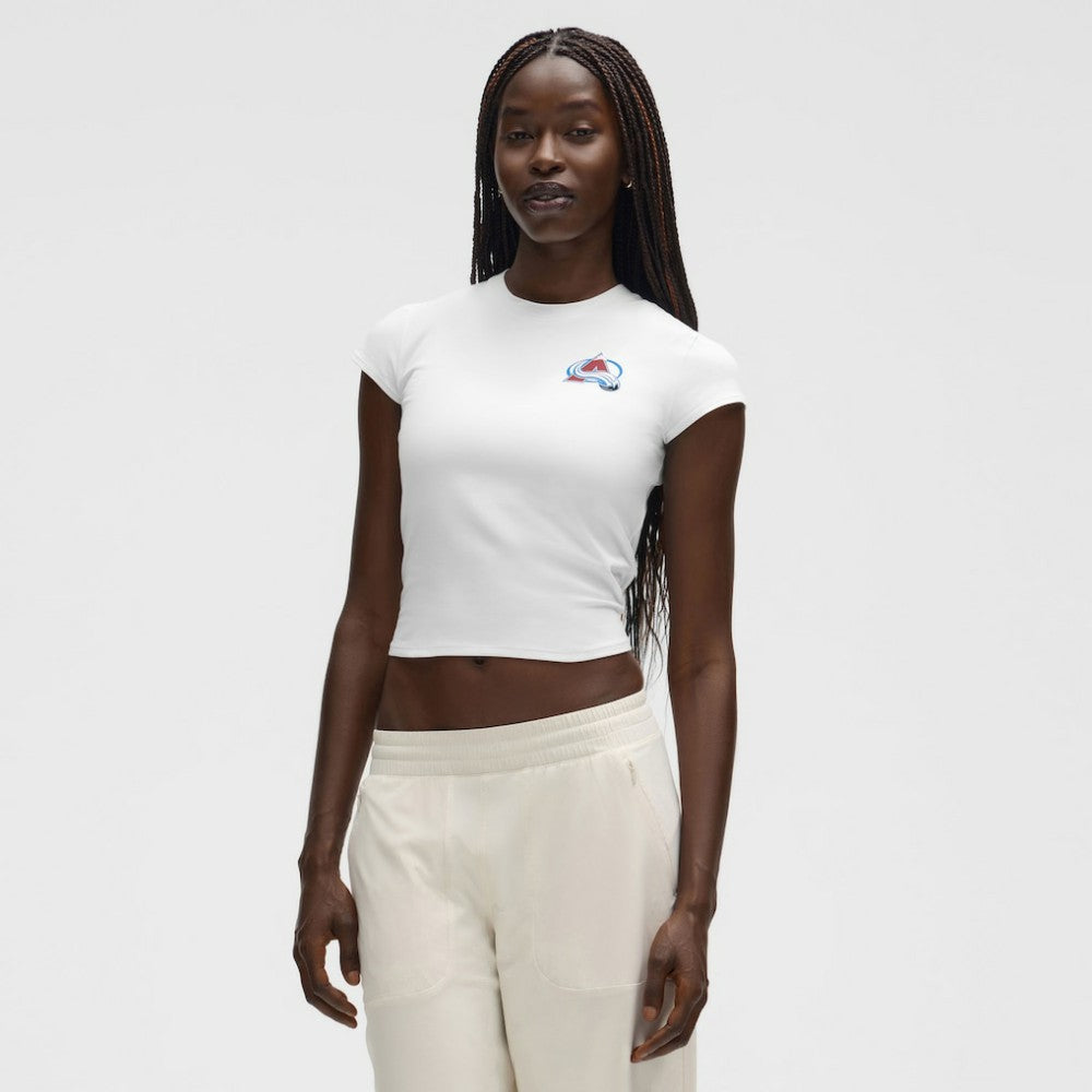 Colorado Avalanche lululemon Women's Baby T-Shirt - White | NHL on sale
