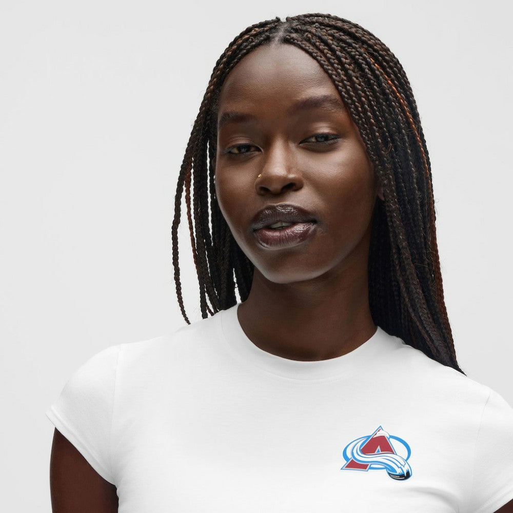 Colorado Avalanche lululemon Women's Baby T-Shirt - White | NHL on sale