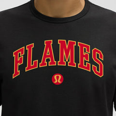 Calgary Flames lululemon Organic Cotton Classic-Fit T-Shirt - Black | NHL Clearance