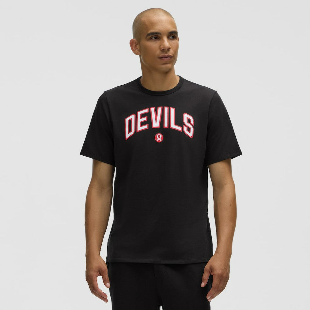 New Jersey Devils lululemon Organic Cotton Classic-Fit T-Shirt - Black | NHL near me