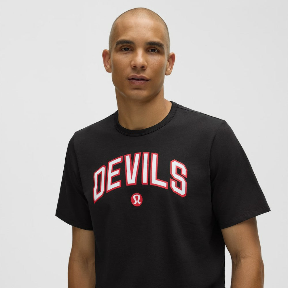New Jersey Devils lululemon Organic Cotton Classic-Fit T-Shirt - Black | NHL near me