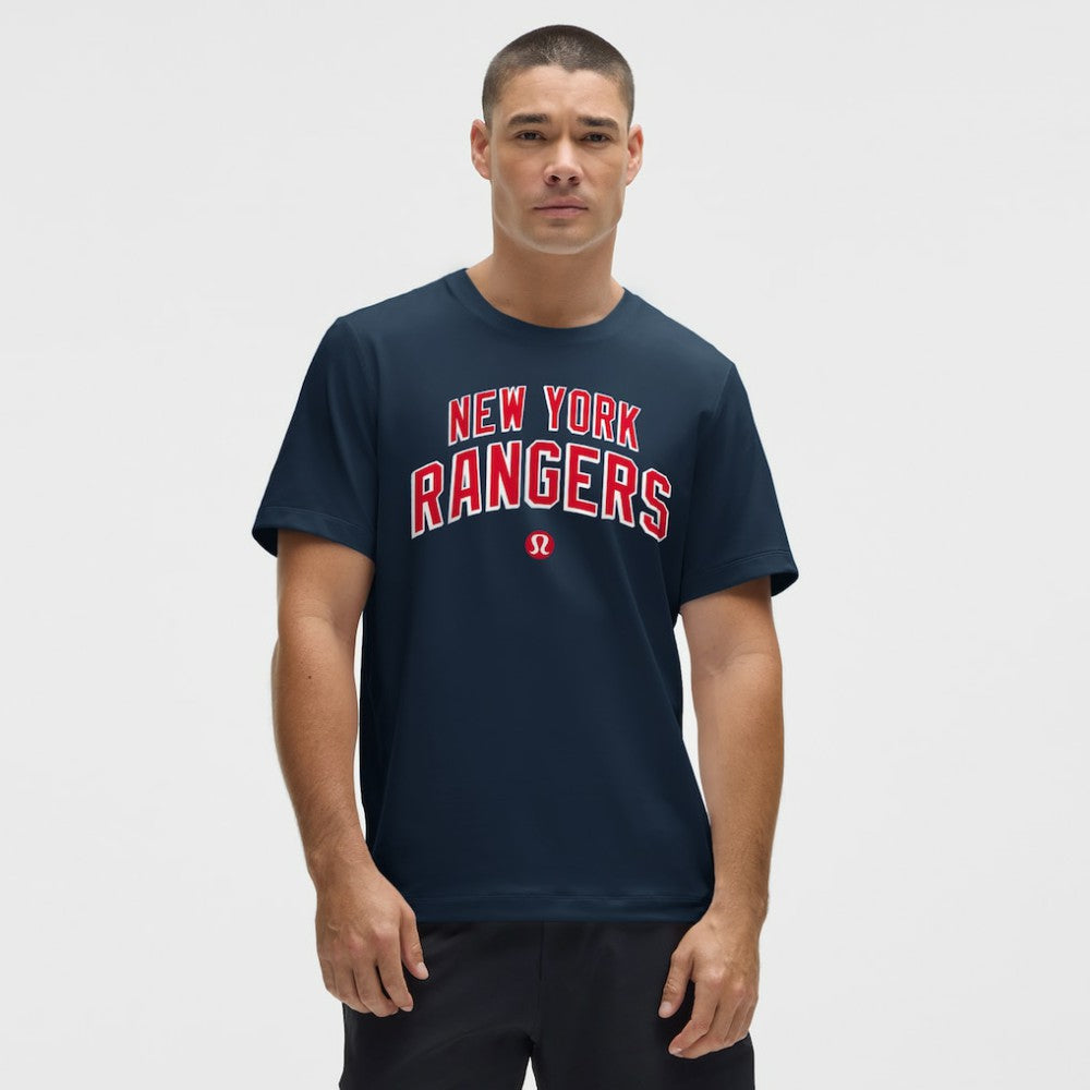 New York Rangers lululemon Organic Cotton Classic-Fit T-Shirt - Blue | NHL Clearance