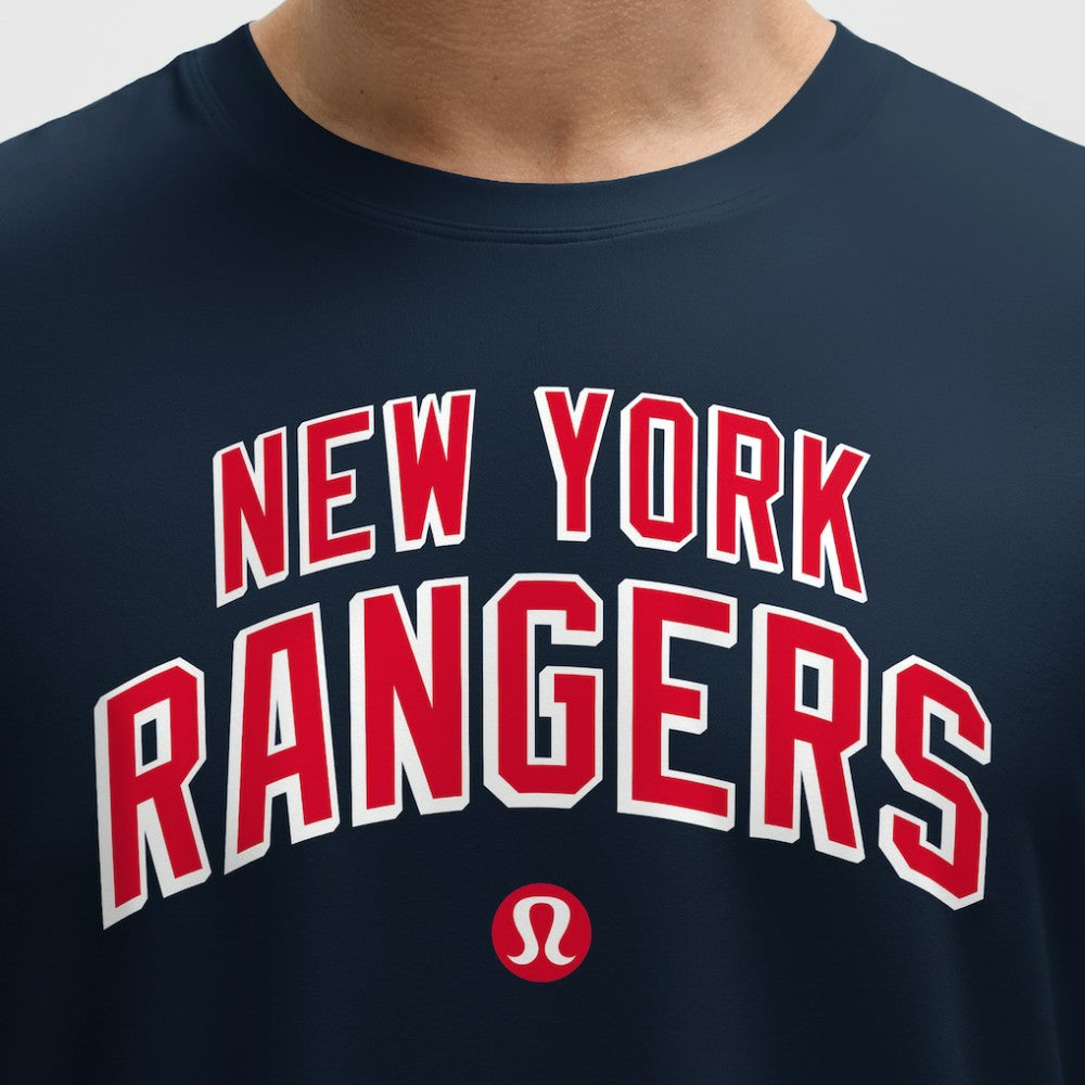 New York Rangers lululemon Organic Cotton Classic-Fit T-Shirt - Blue | NHL Clearance