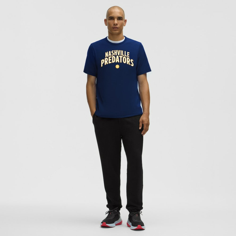 Nashville Predators lululemon Organic Cotton Classic-Fit T-Shirt - Blue | NHL near me