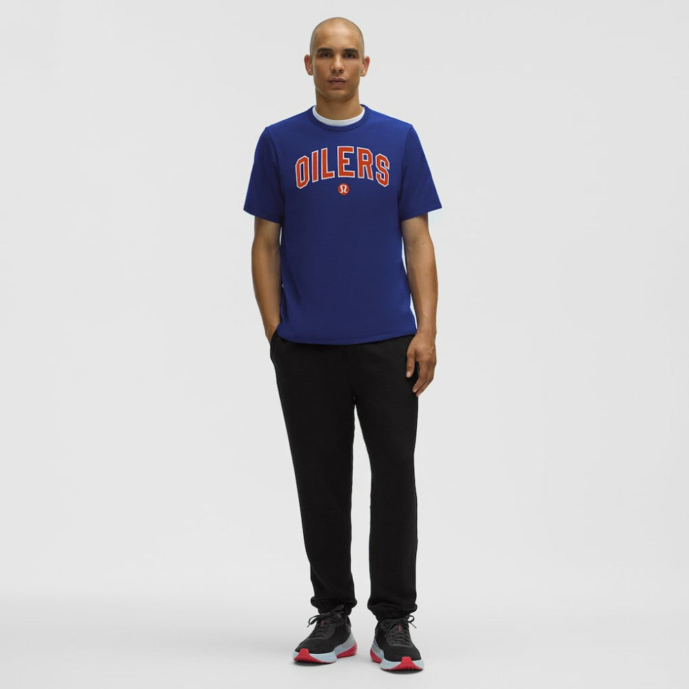 Edmonton Oilers lululemon Organic Cotton Classic-Fit T-Shirt - Larkspur | NHL online