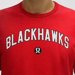 Chicago Blackhawks lululemon Organic Cotton Classic-Fit T-Shirt - True Red | NHL online