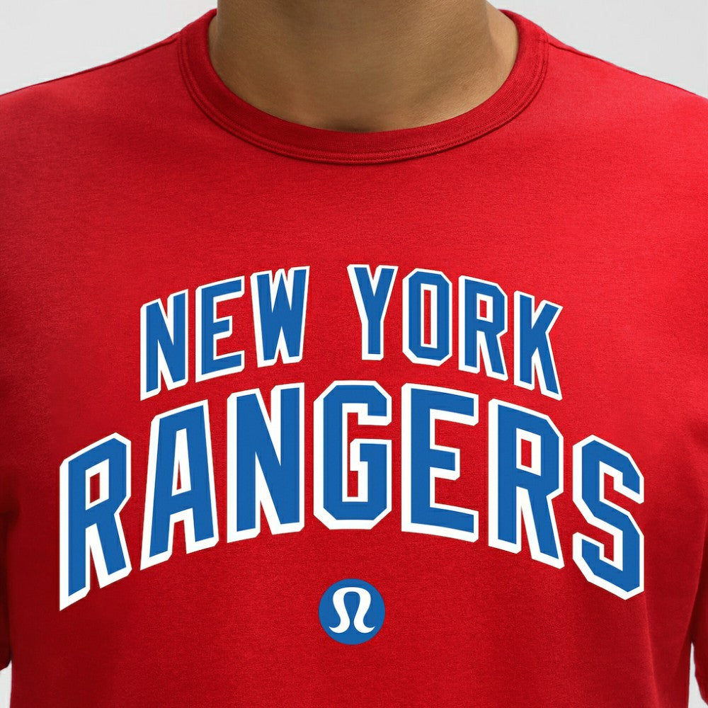 New York Rangers lululemon Organic Cotton Classic-Fit T-Shirt - True Red | NHL sale