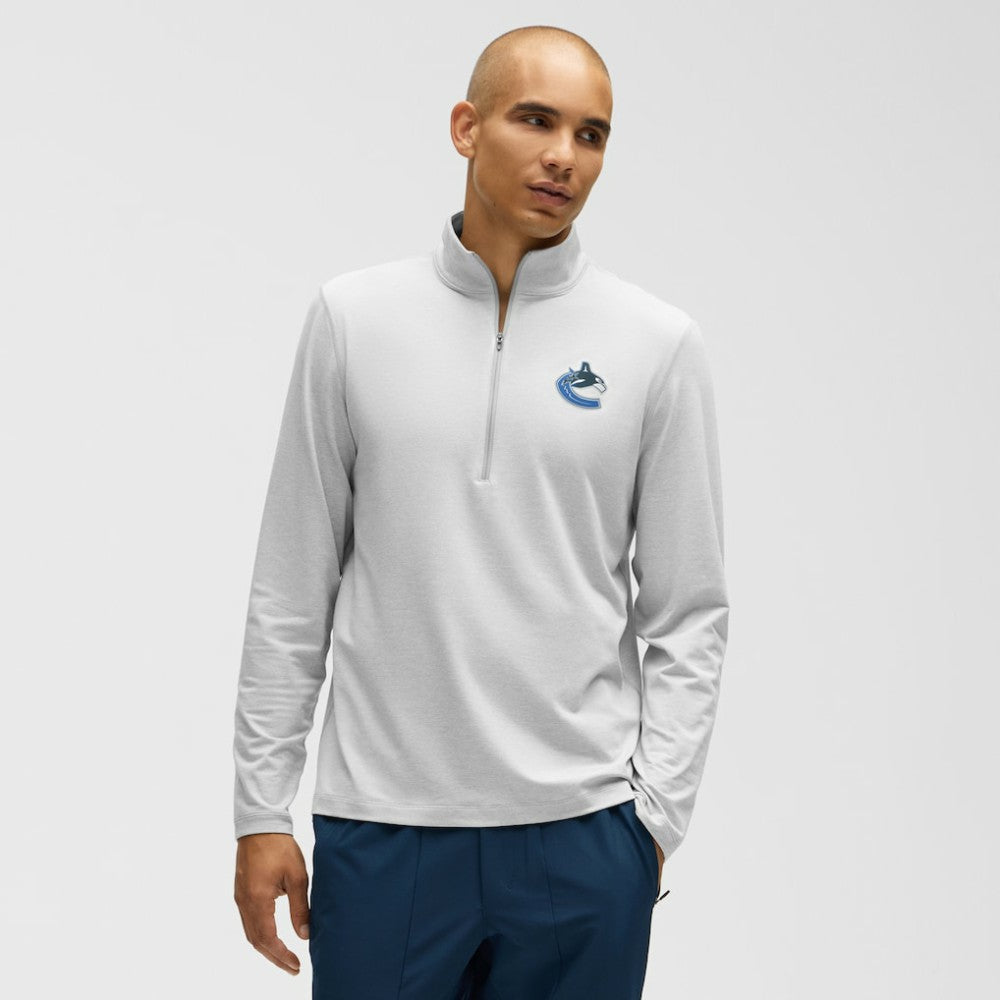 Vancouver Canucks lululemon Soft Jersey Half-Zip Pullover - Heather Gray | NHL online