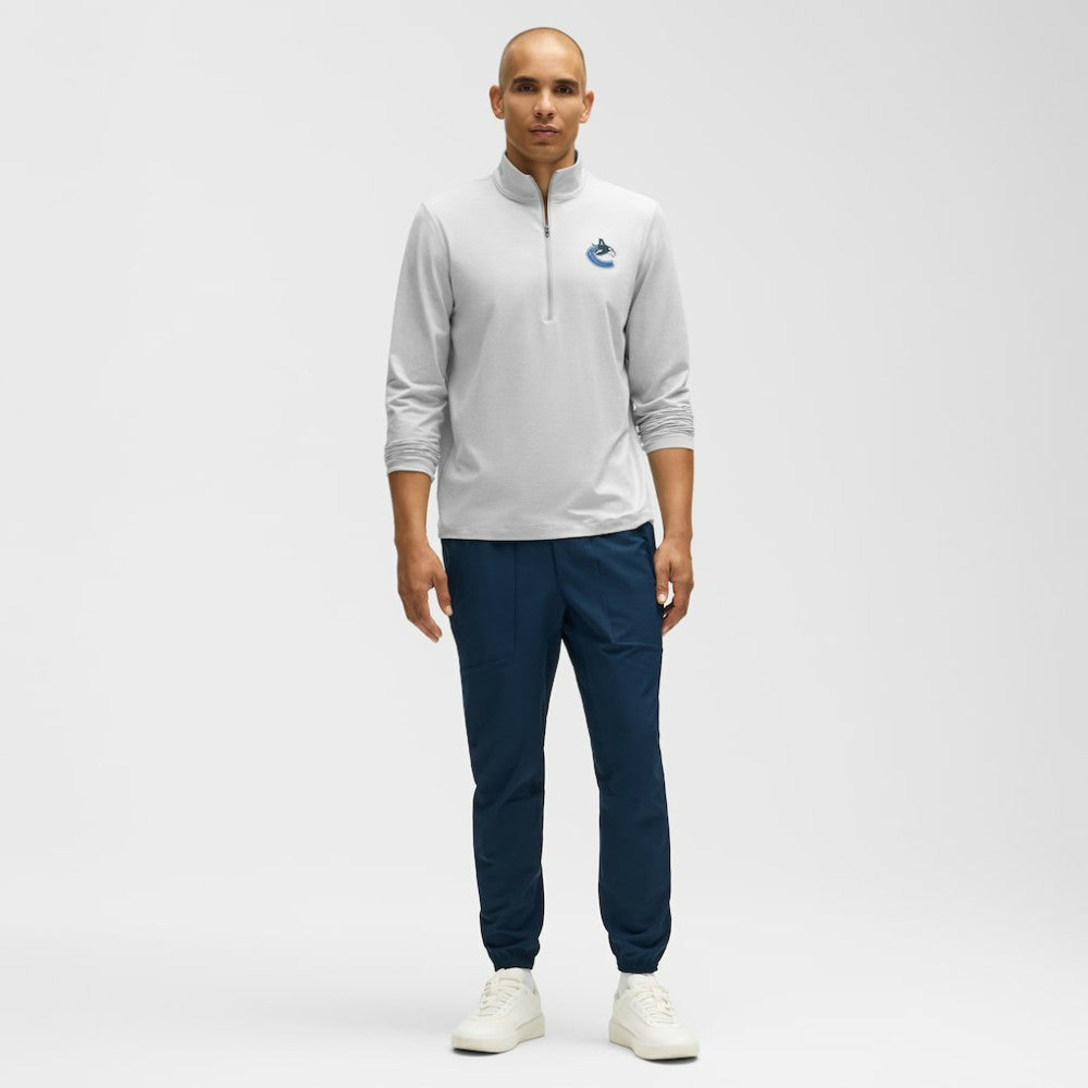 Vancouver Canucks lululemon Soft Jersey Half-Zip Pullover - Heather Gray | NHL online