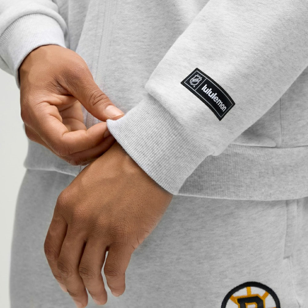 Boston Bruins lululemon Steady State Full-Zip Hoodie - Heathered Core Ultra Light Grey | NHL sale