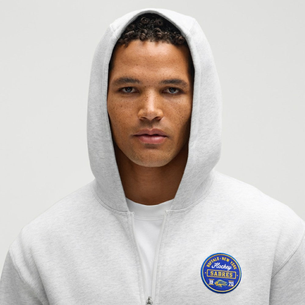 Buffalo Sabres lululemon Steady State Full-Zip Hoodie - Heathered Core Ultra Light Grey | NHL near me