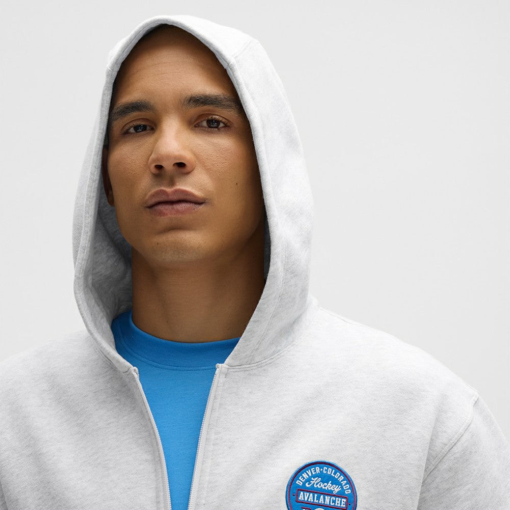Colorado Avalanche lululemon Steady State Full-Zip Hoodie - Heathered Core Ultra Light Grey | NHL on sale