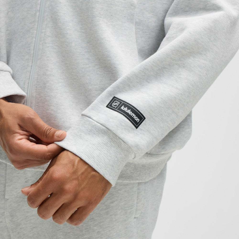 Columbus Blue Jackets lululemon Steady State Full-Zip Hoodie - Heathered Core Ultra Light Grey | NHL online